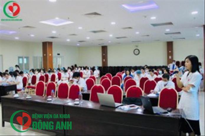 BỆNH VIỆN ĐA KHOA ĐÔNG ANH TẬP HUẤN THÔNG TƯ 20/2021/TT-BYT CỦA BỘ Y TẾ QUY ĐỊNH VỀ QUẢN LÝ CHẤT THẢI TRONG KHUÔN VIÊN CƠ SỞ Y TẾ